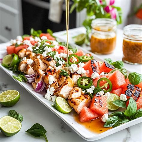 How many protein are in grilled watermelon salad - calories, carbs, nutrition