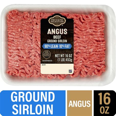 How many protein are in ground sirloin & beef patties - calories, carbs, nutrition