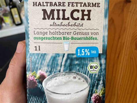 How many protein are in haltbare fettarme milch 1, 5% - calories, carbs, nutrition