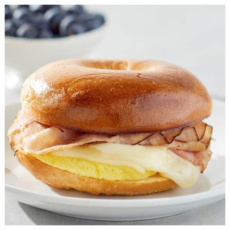 How many protein are in ham, egg, and swiss bagel sandwich - calories, carbs, nutrition