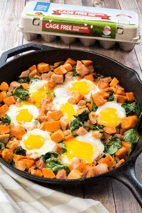 How many protein are in ham and sweet potato hash - calories, carbs, nutrition