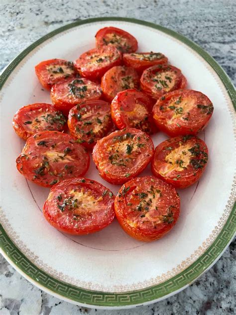 How many protein are in herb broiled tomatoes - calories, carbs, nutrition
