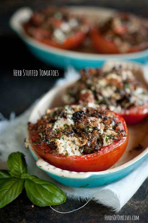 How many protein are in herb stuffed tomatoes (48777.0) - calories, carbs, nutrition