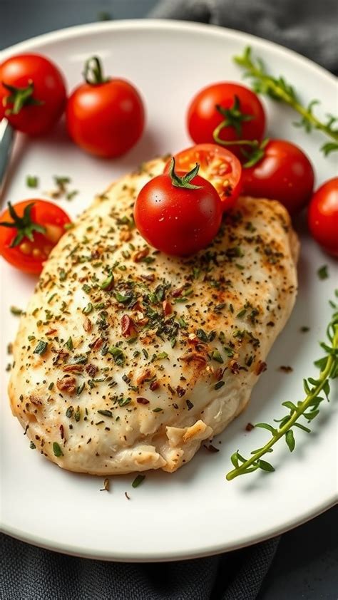 How many protein are in herbed chicken breast with mediterranean vegetables - calories, carbs, nutrition