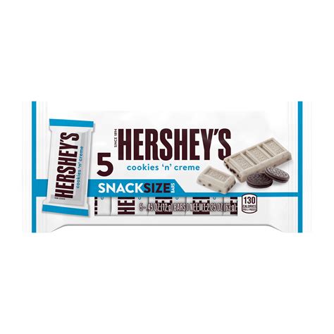 How many protein are in hershey's cookies 'n' creme - calories, carbs, nutrition
