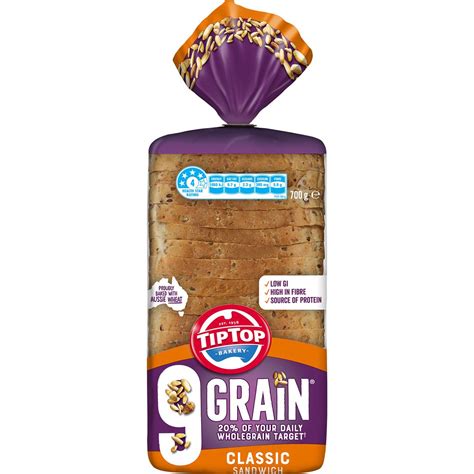 How many protein are in hollywood sandwich on nine grain bread - calories, carbs, nutrition