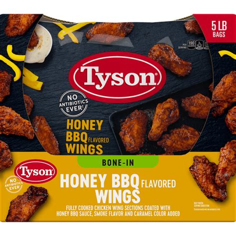 How many protein are in honey bbq wings - calories, carbs, nutrition