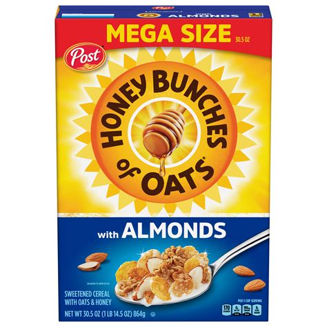 How many protein are in honey bunches of oats with almonds - calories, carbs, nutrition