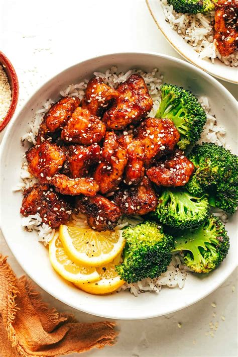 How many protein are in honey lemon chicken - calories, carbs, nutrition