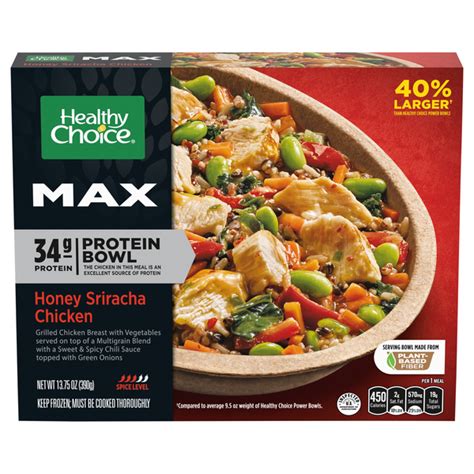 How many protein are in honey sriracha chicken small - calories, carbs, nutrition