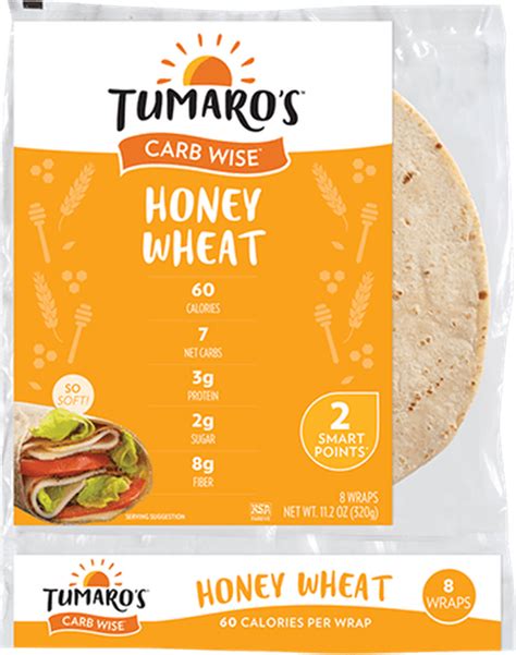 How many protein are in honey wheat wrap - calories, carbs, nutrition