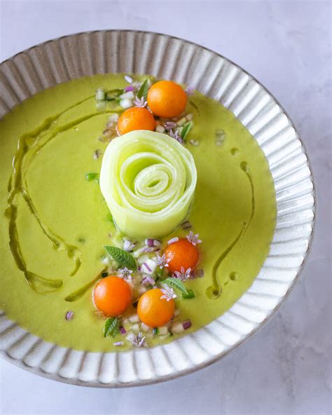 How many protein are in honeydew gazpacho - calories, carbs, nutrition