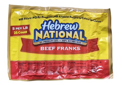 How many protein are in hot dog plain foot long hebrew national - calories, carbs, nutrition