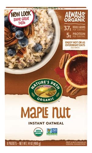 How many protein are in hot oatmeal maple nut - calories, carbs, nutrition