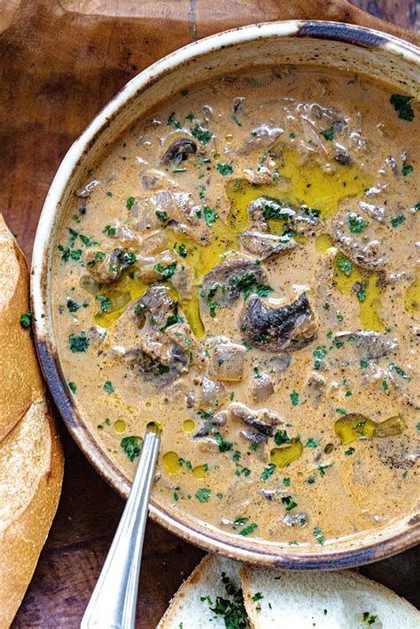 How many protein are in hungarian mushroom soup - calories, carbs, nutrition