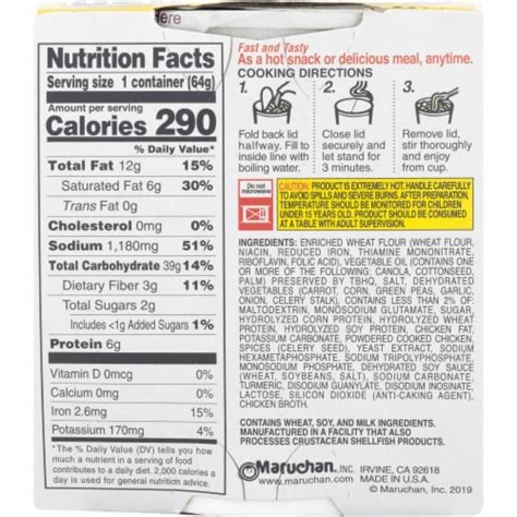 How many protein are in instant chicken noodles - calories, carbs, nutrition