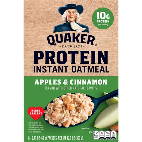 How many protein are in instant oatmeal apple & cinnamon - calories, carbs, nutrition