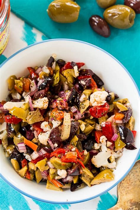 How many protein are in italian olive salad - calories, carbs, nutrition