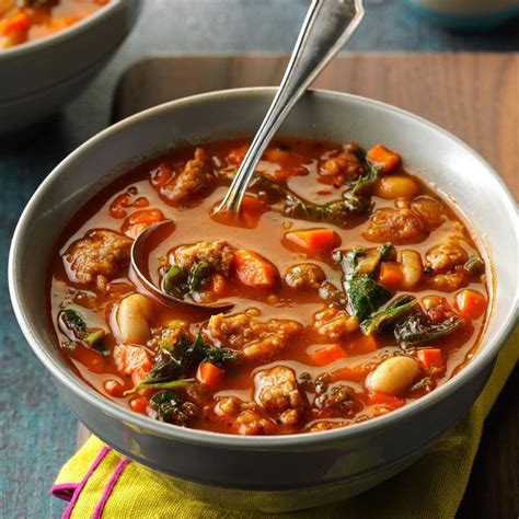 How many protein are in italian sausage potato and kale soup - calories, carbs, nutrition