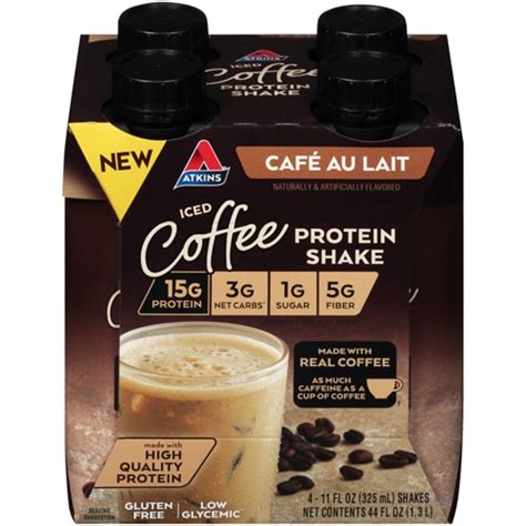 How many protein are in jazzmans cafe au lait 20 oz - calories, carbs, nutrition