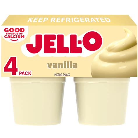 How many protein are in jell-o vanilla pudding parfait - calories, carbs, nutrition