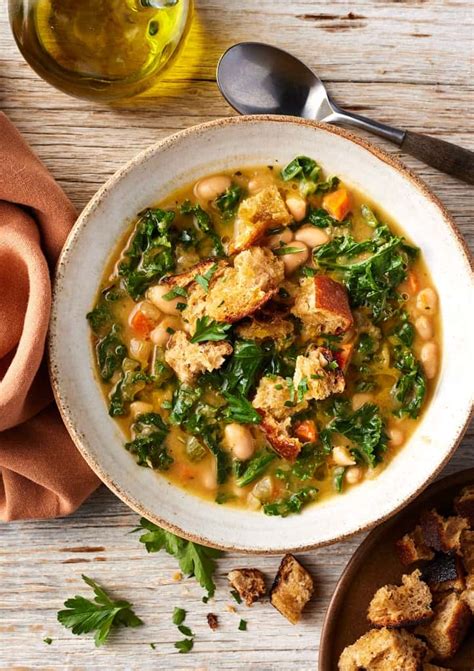 How many protein are in kale white bean soup - calories, carbs, nutrition