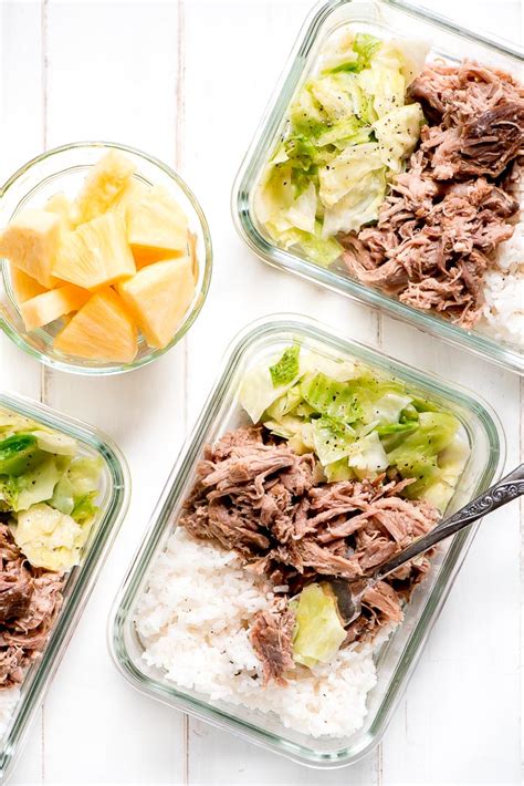 How many protein are in kalua pig & cabbage with rice - calories, carbs, nutrition
