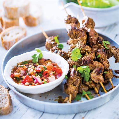 How many protein are in lamb kebabs with peanut sauce - calories, carbs, nutrition