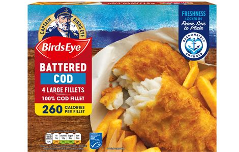 How many protein are in large battered cod - calories, carbs, nutrition