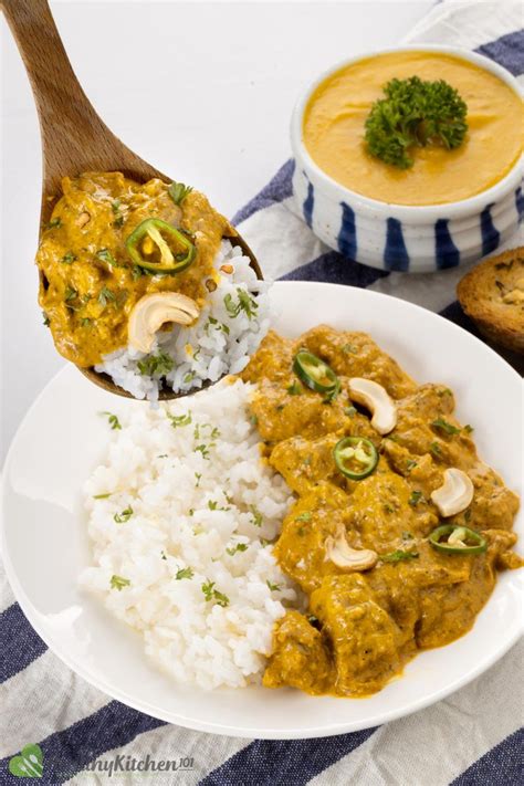 How many protein are in large chicken korma and rice - calories, carbs, nutrition