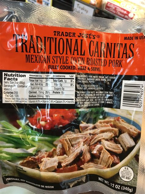 How many protein are in lc* jose's carnitas plate df - calories, carbs, nutrition