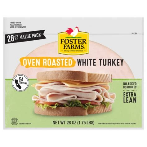 How many protein are in lean oven roasted white turkey - calories, carbs, nutrition