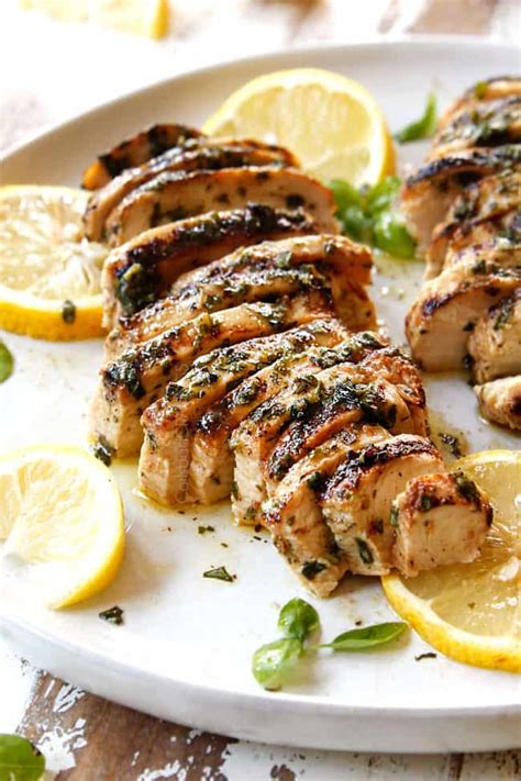 How many protein are in lemon basil grilled chicken breast - calories, carbs, nutrition