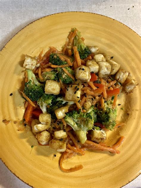 How many protein are in lemon ginger tofu stir fry - calories, carbs, nutrition