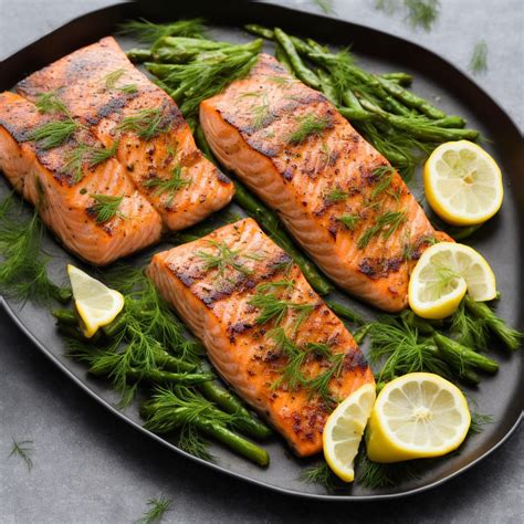 How many protein are in lemon-dill salmon - calories, carbs, nutrition