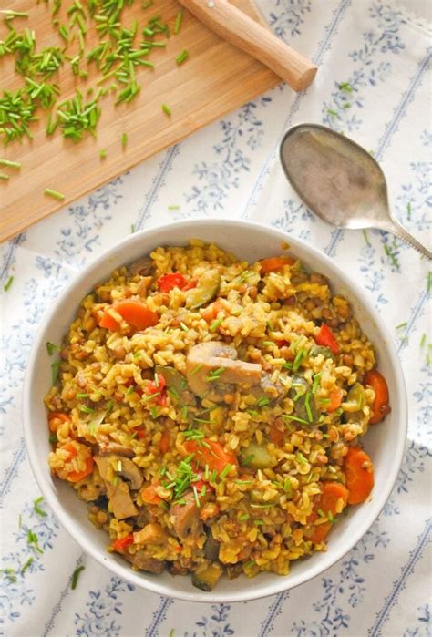 How many protein are in lentil and rice pilaf - calories, carbs, nutrition