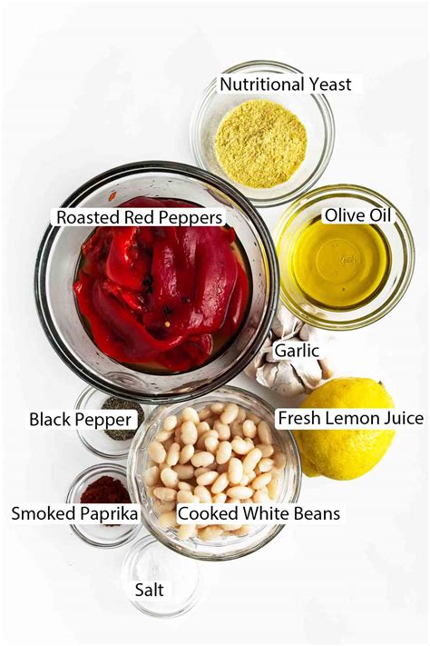 How many protein are in light and creamy white bean roasted red pepper dip - calories, carbs, nutrition