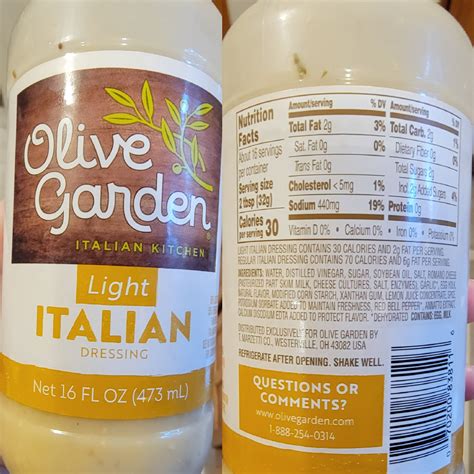 How many protein are in light italian dressing (62355.0) - calories, carbs, nutrition