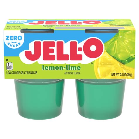 How many protein are in lime jell-o cup - calories, carbs, nutrition