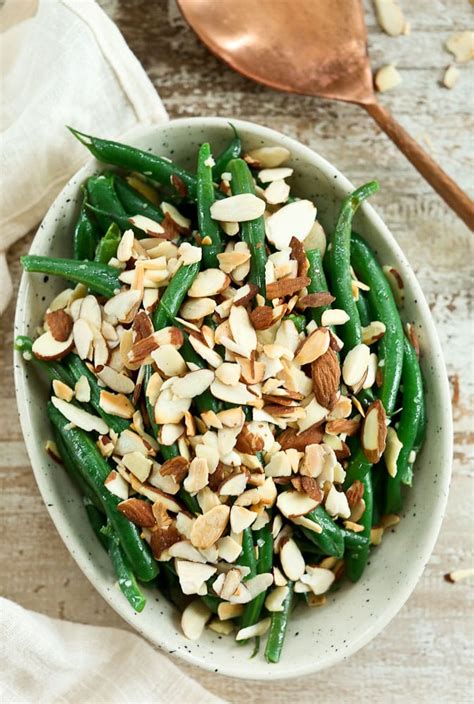 How many protein are in long beans with toasted almonds - calories, carbs, nutrition