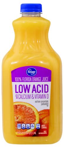 How many protein are in low acid orange juice - calories, carbs, nutrition