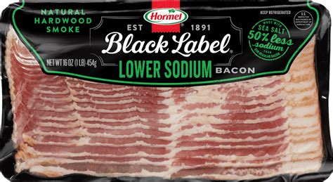 How many protein are in lower sodium bacon - calories, carbs, nutrition