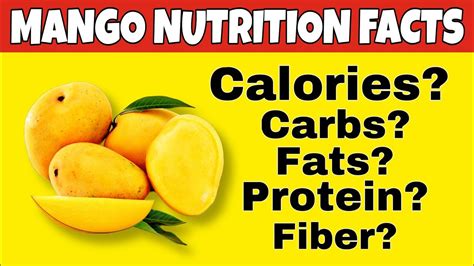 How many protein are in mango - calories, carbs, nutrition