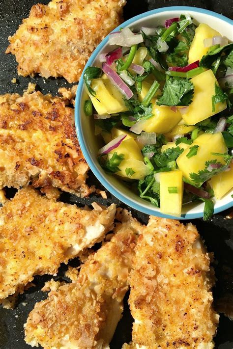 How many protein are in mango crusted tilapia & pineapple salsa - calories, carbs, nutrition