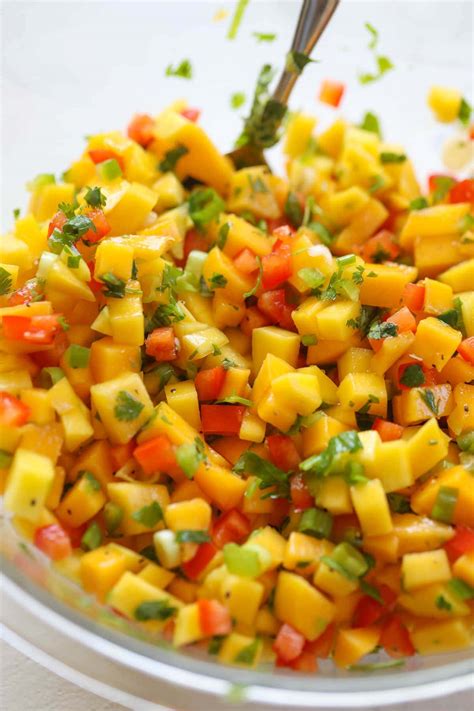 How many protein are in mango pepper salsa - calories, carbs, nutrition