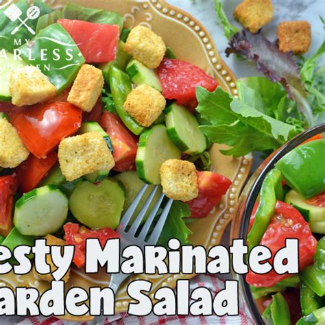 How many protein are in marinated garden salad - calories, carbs, nutrition