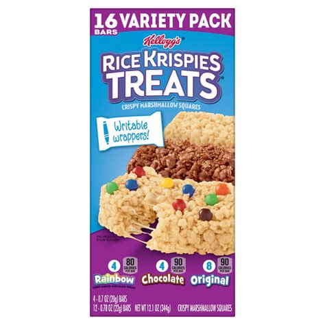 How many protein are in marshmallow rice krispies bars - calories, carbs, nutrition