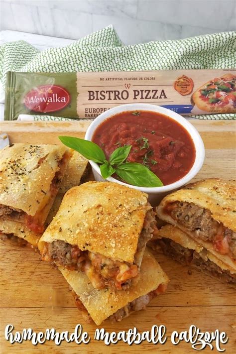 How many protein are in meatball mini calzone - calories, carbs, nutrition