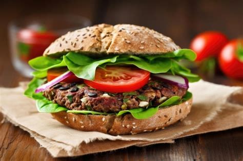 How many protein are in mediterranean veggie burger on wheat bun - calories, carbs, nutrition