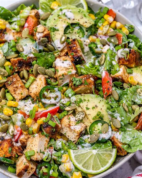 How many protein are in mexican chicken chop salad - calories, carbs, nutrition